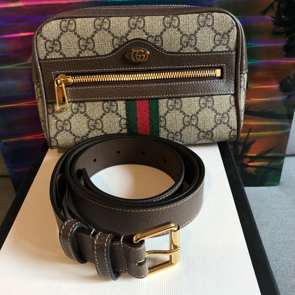 Gucci Ophidia Belt Bag GG Supreme Size 85 Belt - Picture 3 of 16